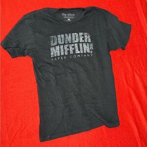 The Office Dunder Mifflin Paper Co. 100% Cotton Tee Shirt Sz L *Flaw*